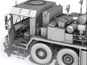 faun stl56 tractor with 52 ton semitrailer 3D 模型