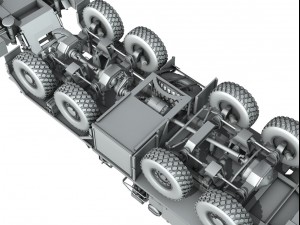 faun stl56 tractor with 52 ton semitrailer 3D 模型