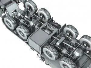 faun stl56 tractor with 52 ton semitrailer 3D Model