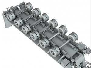 faun stl56 tractor with 52 ton semitrailer 3D 模型