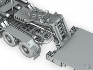faun stl56 tractor with 52 ton semitrailer 3D 模型