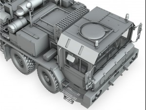 faun stl56 tractor with 52 ton semitrailer 3D 模型