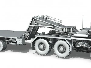 faun stl56 tractor with 52 ton semitrailer 3D Model