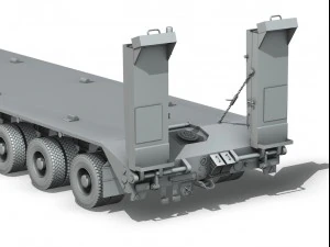 faun stl56 tractor with 52 ton semitrailer 3D Model