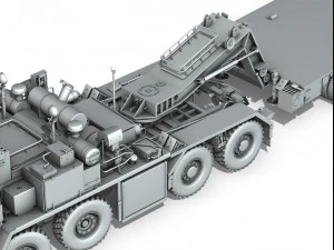faun stl56 tractor with 52 ton semitrailer 3D Model