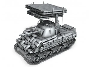 m4a3 shermancalliope 3D Model