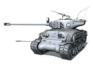 m51 super sherman 3D Model