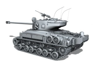 m51 super sherman 3D Model
