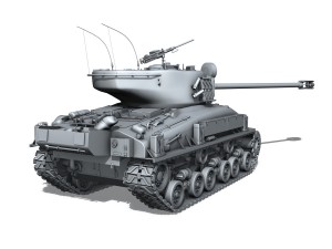 m51 super sherman 3D 模型