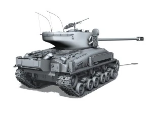 m51 super sherman 3D Model