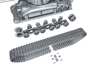 m51 super sherman 3D 模型