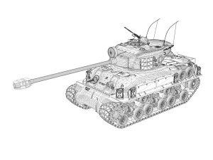 m51 super sherman 3D Model