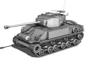 m4a3e8 hvss sherman - uparmored 3D Model