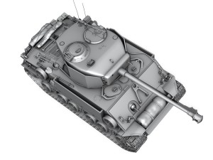 m4a3e8 hvss sherman - uparmored 3D Model