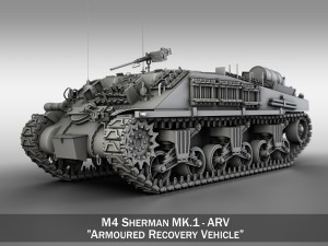 m4 sherman arv 3D मॉडल