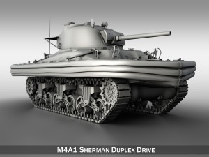 m4a1 sherman duplex drive 3D 모델