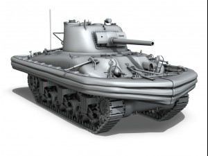 m4a1 sherman duplex drive 3D 模型