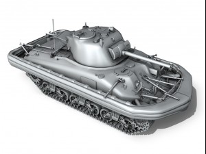 m4a1 sherman duplex drive 3D 模型