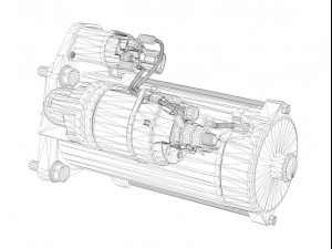 marş motoru 03 3D Model