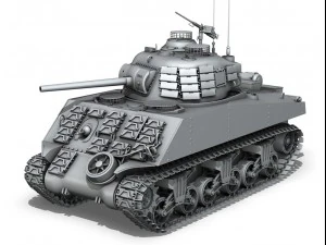 m4a3 sherman - pacific theatre 3D Model