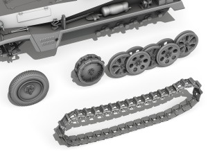 sd kfz 250 halftrack with antitank rifle Modèle 3D