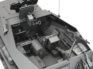 sd kfz 250 halftrack with antitank rifle Modèle 3D
