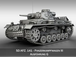panzer iii pzkpfw iii ausfg Model 3D