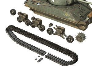 m4a3e2 - sherman jumbo - blue eyes Modelo 3D