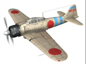 mitsubishi a6m2 zero carrier hiryu 3D 모델