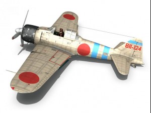 mitsubishi a6m2 zero carrier hiryu 3D 모델