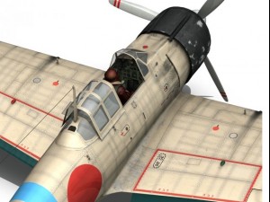 mitsubishi a6m2 zero carrier hiryu 3D 모델