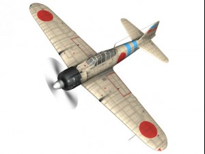 mitsubishi a6m2 zero carrier hiryu 3D 모델