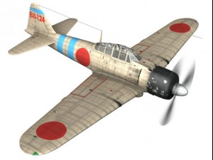 mitsubishi a6m2 zero carrier hiryu 3D 모델
