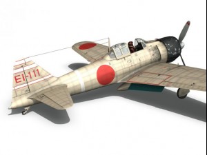mitsubishi a6m2 zero carrier shokaku Modelo 3D