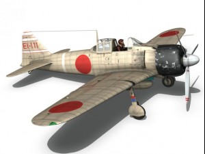 mitsubishi a6m2 zero carrier shokaku Modelo 3D