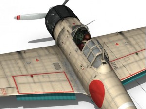 mitsubishi a6m2 zero carrier shokaku Modelo 3D