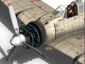 mitsubishi a6m2 zero carrier shokaku Modelo 3D
