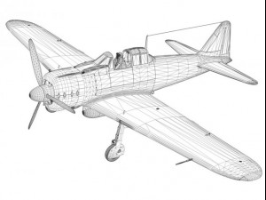 mitsubishi a6m2 zero carrier shokaku Modelo 3D