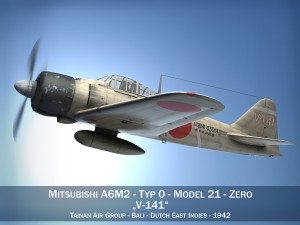 mitsubishi a6m2 zero tainan air group 3D-Modell