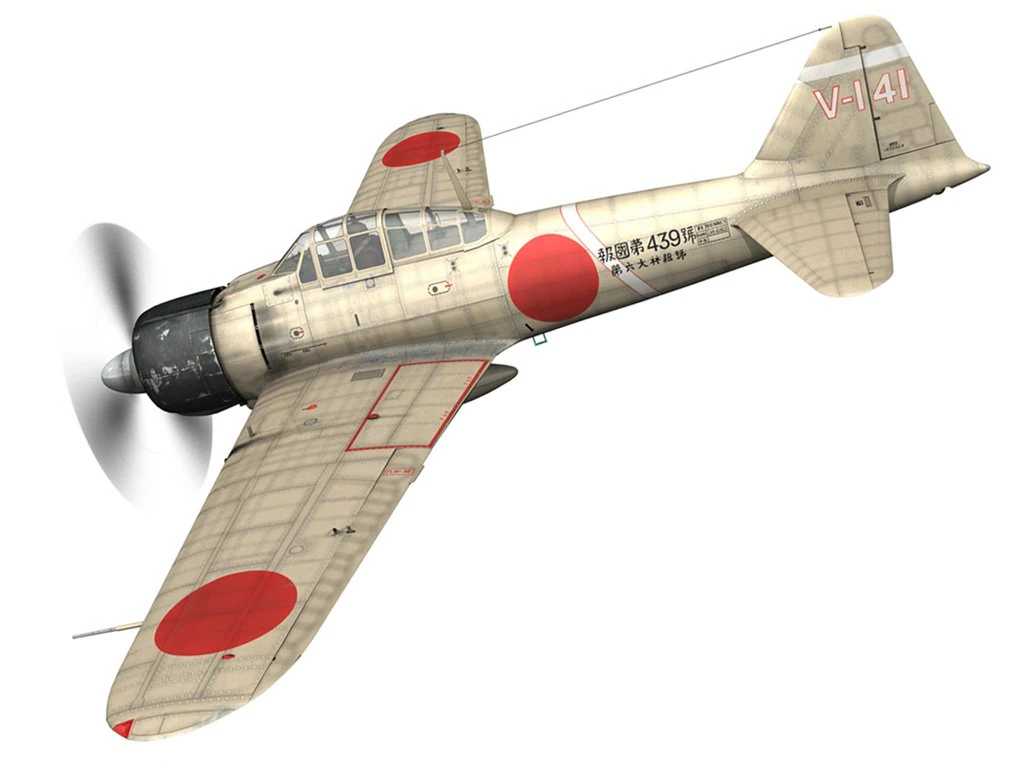mitsubishi a6m2 zero tainan air group 3D Model .c4d .max .obj .3ds .fbx .stl .blend 