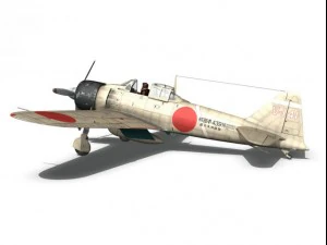 mitsubishi a6m2 zero tainan air group 3D Model