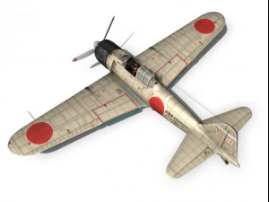 mitsubishi a6m2 zero tainan air group 3D Model