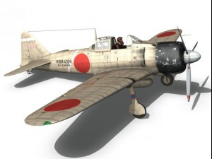 mitsubishi a6m2 zero tainan air group 3D 모델
