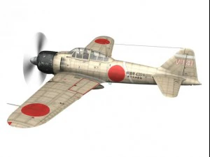 mitsubishi a6m2 zero tainan air group 3D Model
