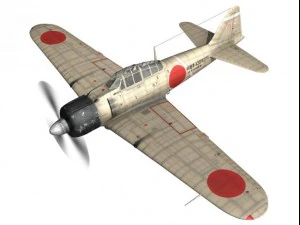 mitsubishi a6m2 zero tainan air group 3D Model