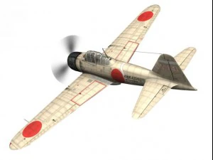mitsubishi a6m2 zero tainan air group 3D Model