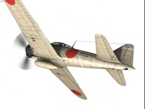 mitsubishi a6m2 zero tainan air group 3D Model
