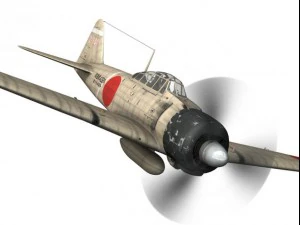 mitsubishi a6m2 zero tainan air group 3D Model