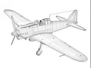 mitsubishi a6m2 zero tainan air group 3D 모델