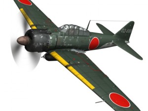 mitsubishi a6m2 sen baku kamikaze unit 3D Model